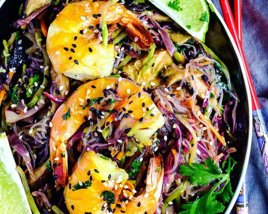 Lectin-Free Capellini Shrimp Stir-Fry