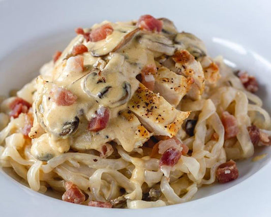 Garlic Mushroom Fettuccine Alfredo