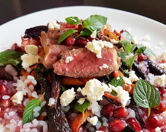 Pomegranate Beef Miracle Rice Salad