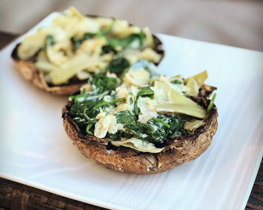 Spinach & Artichoke Stuffed Mushroom Caps