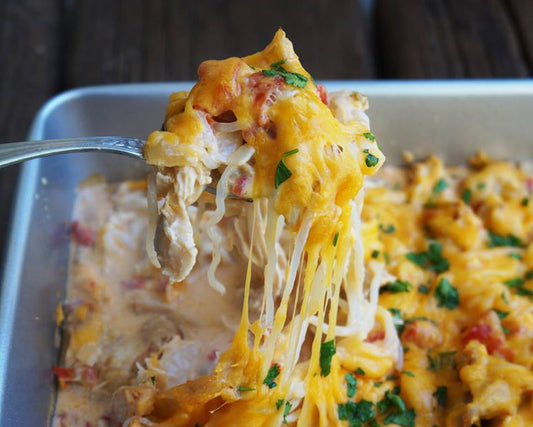 Keto Chicken Spaghetti Casserole
