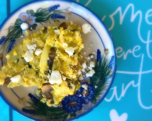 Three Cheese Miracle Rice. Egg, and Veggie Frittata