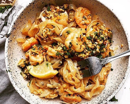 Keto Cajun Shrimp Lemon Fettuccine