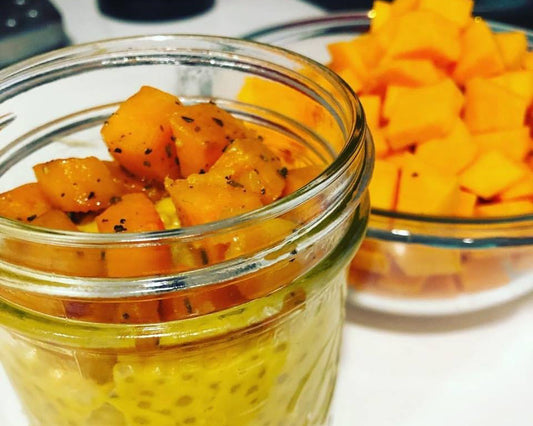 Roasted Butternut Squash Pesto with Miracle Rice
