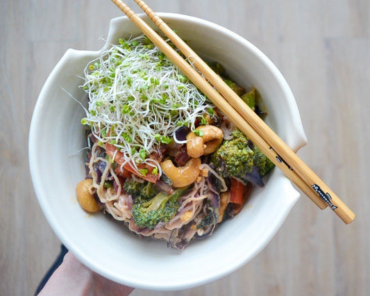 Vegan Coconut Curry & Cashew Noodle Bowl