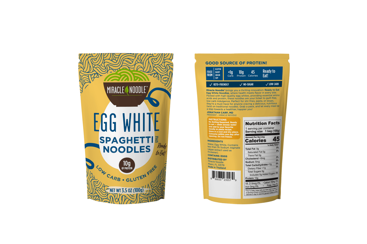 Miracle Noodle Egg White Spaghetti Noodles