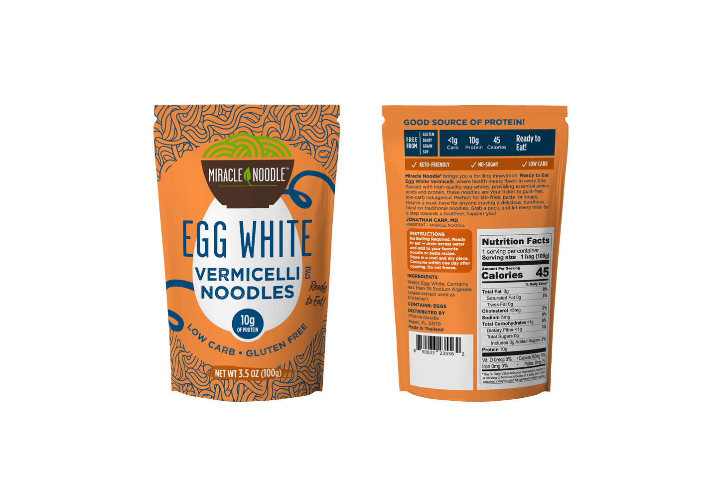 Miracle Noodle Egg White Angel Hair/Vermicelli Noodles