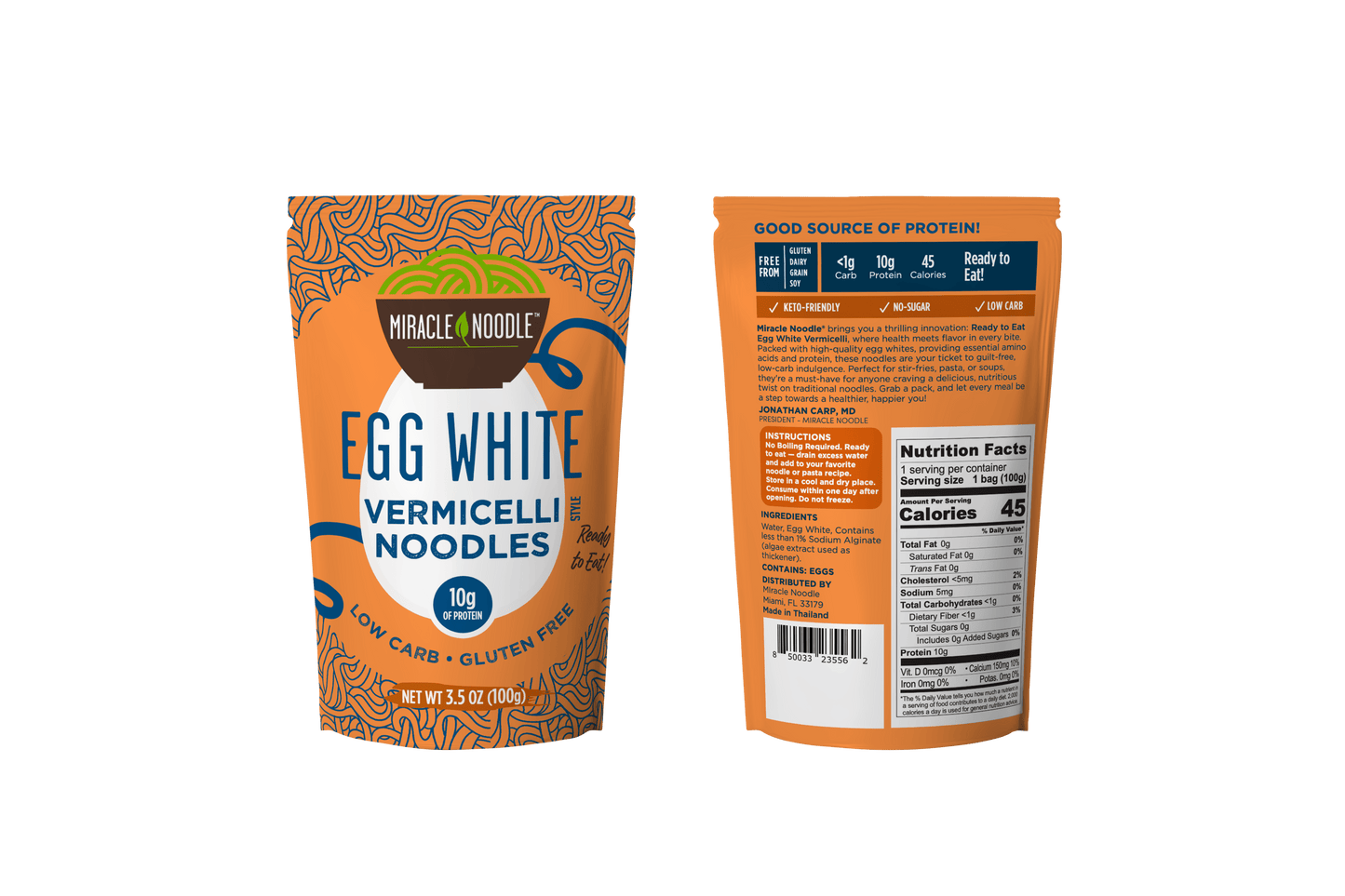 12-Pack Bundle: Miracle Noodle Egg White Spaghetti and Vermicelli Noodles