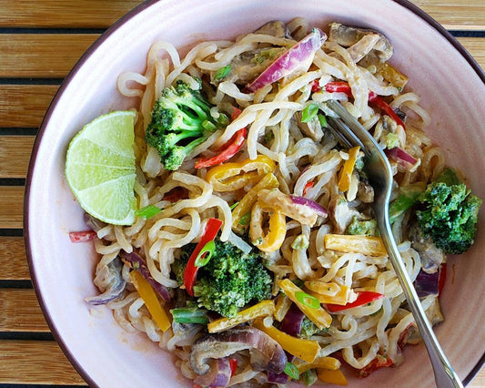10 Minute Thai Veggie Noodle Bowl