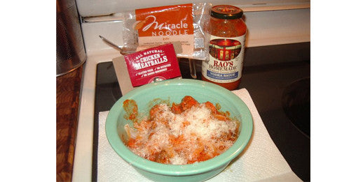 Allison's SuperEasy Miracle Noodle Ziti Spaghetti and Meatballs Supreme