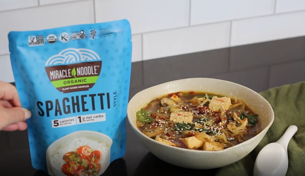 Miso Mushroom Tofu Noodle Soup