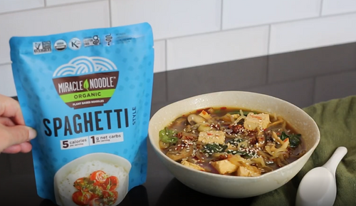 Miso Mushroom Tofu Noodle Soup
