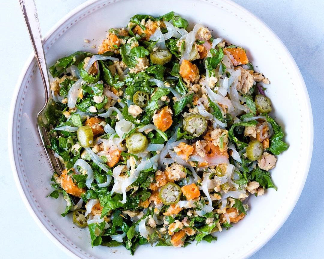 Cold Salmon Fettuccini Salad