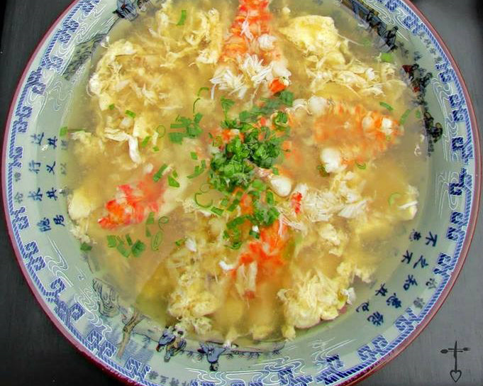 Dungeness Crab and Rock Shrimp Egg Drop Soup