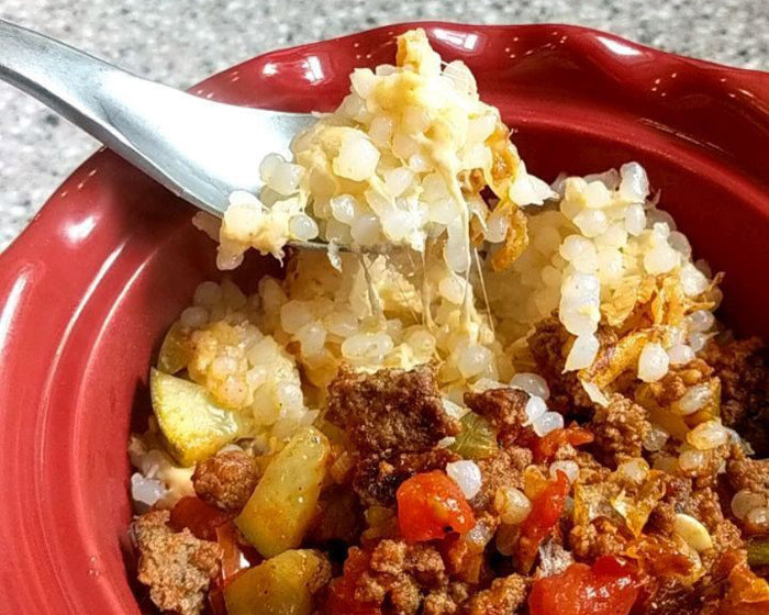 Cheeseburger Mac and Cheesy Miracle Rice