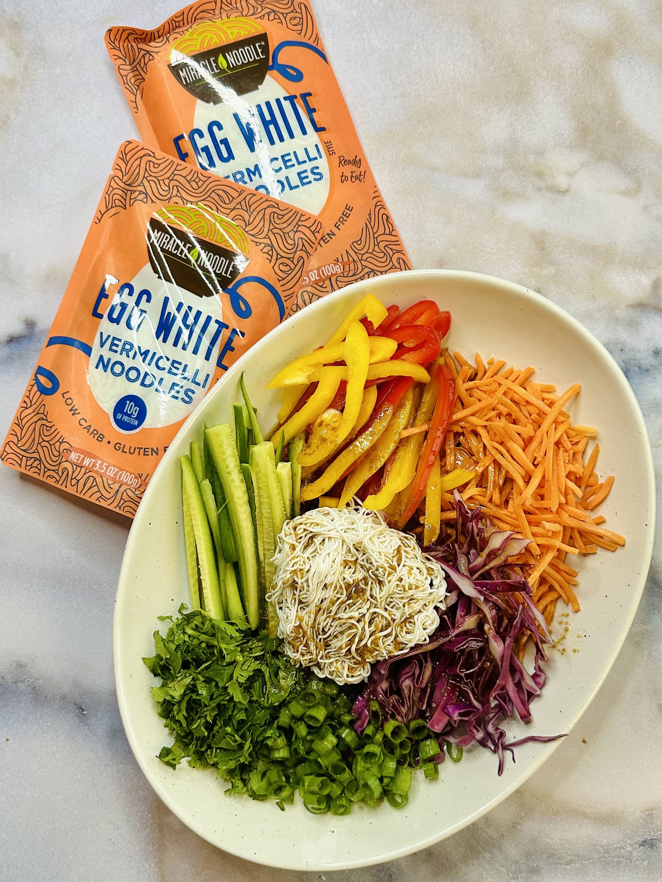 Sesame Egg White Noodle Salad