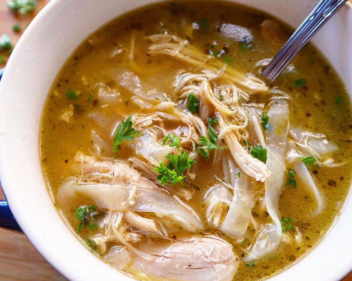 Homemade Low Carb Chicken “Noodle” Soup