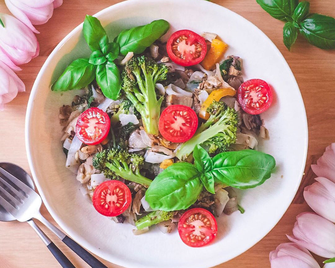 Vegan Lentil Pesto Pasta