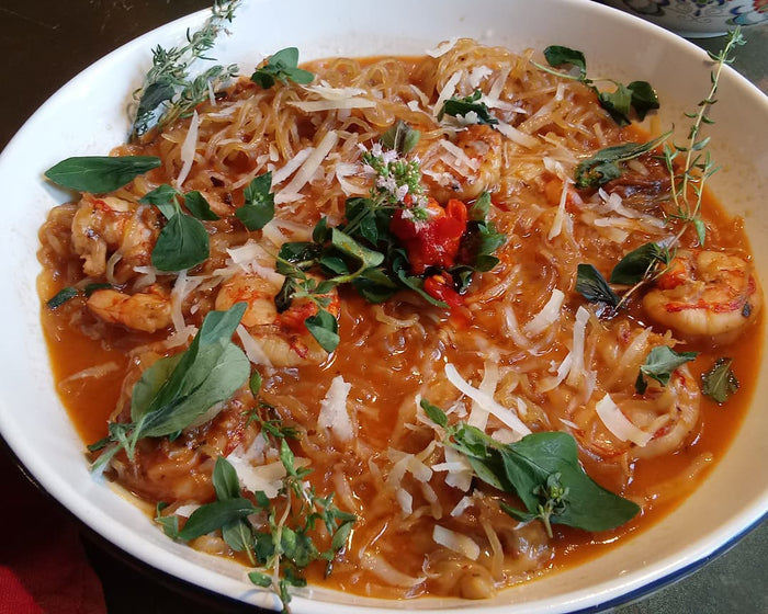 Low Carb Shrimp Scampi Pasta