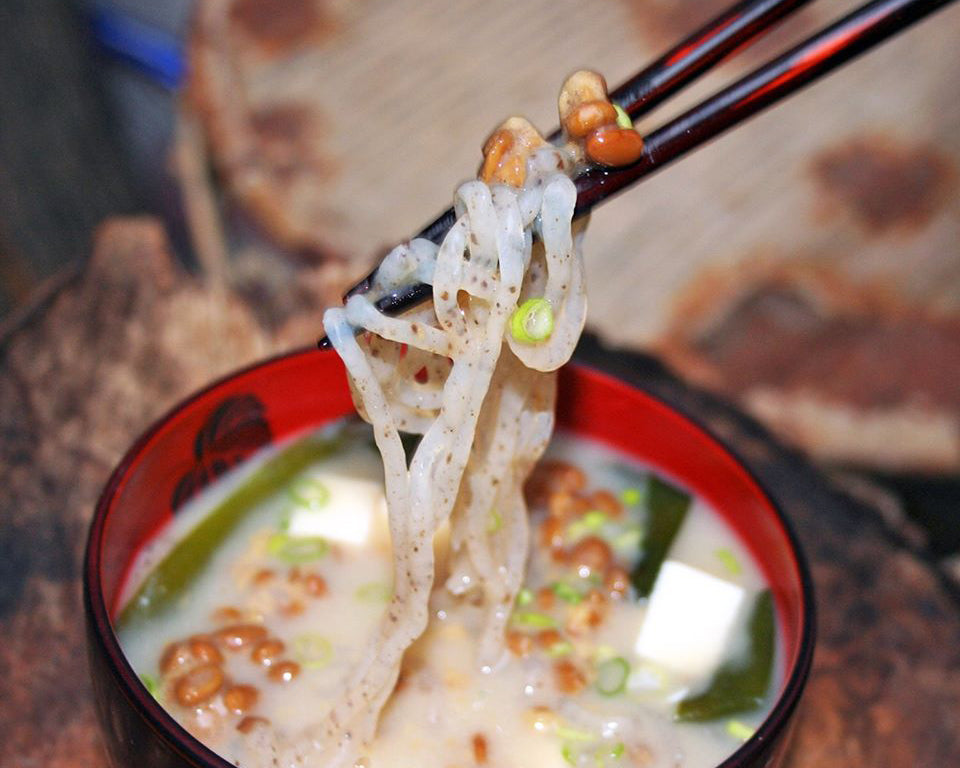 Natto-Shirataki Miso Soup