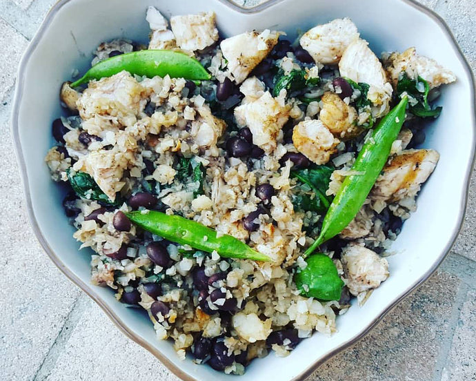 Miracle Rice, Chicken, and Bean Bowl