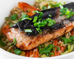Nukayok Salmon and Stir-Fried Veggies