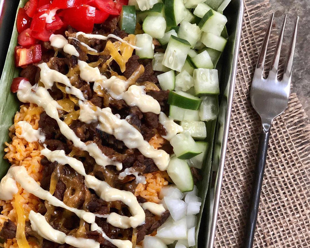 Shwarma Rice with Beef Tapa