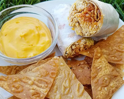 Shredded Chicken Burrito with Chips & Cheese