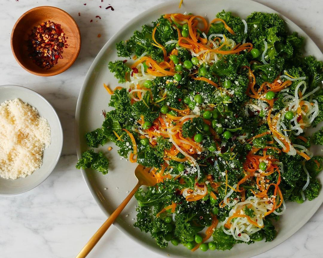 Butternut Squash Kale Miracle Noodle Salad