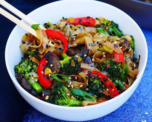 Teriyaki Mushroom Noodle Stir Fry
