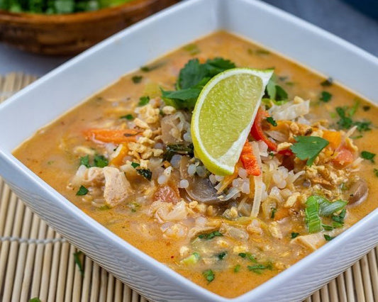 Tom Yum Chicken and Rice Soup