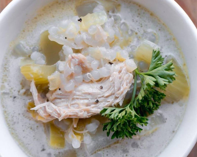 Keto Turkey & “Rice” Soup