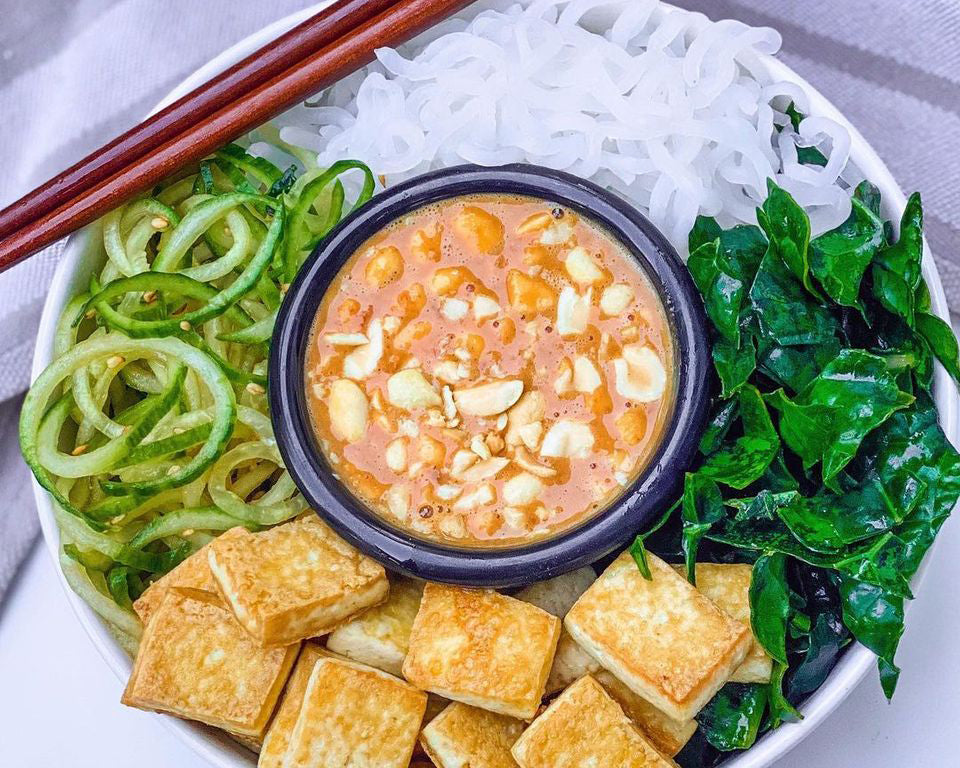Crispy Tofu Noodle Bowl
