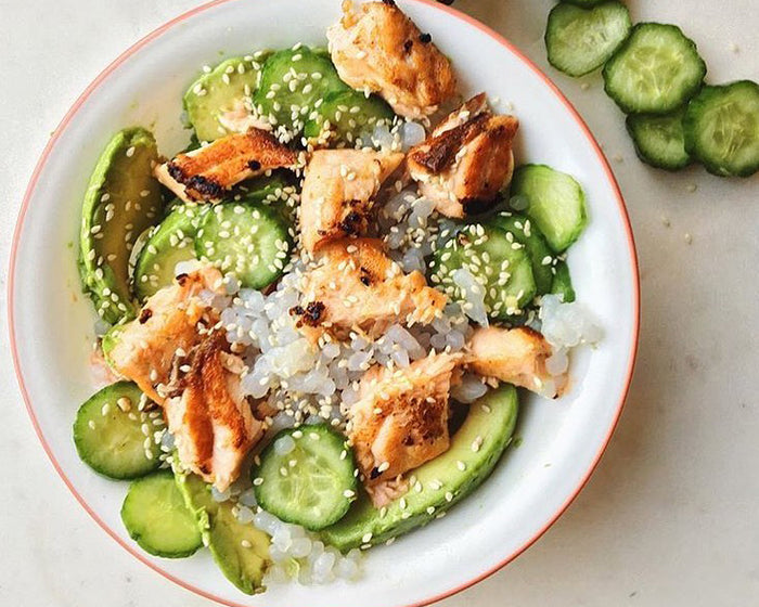 Seared Salmon Shirataki Bowl
