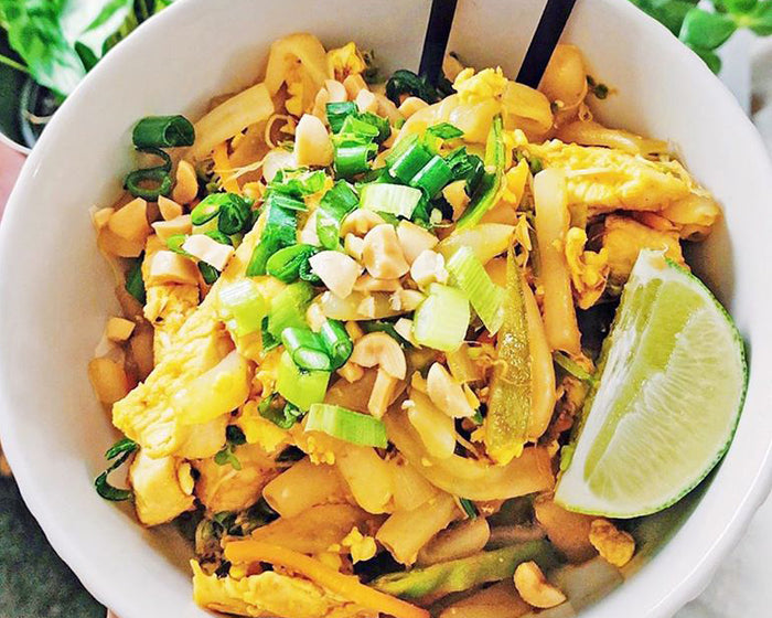 Homemade Healthy Chicken Pad Thai