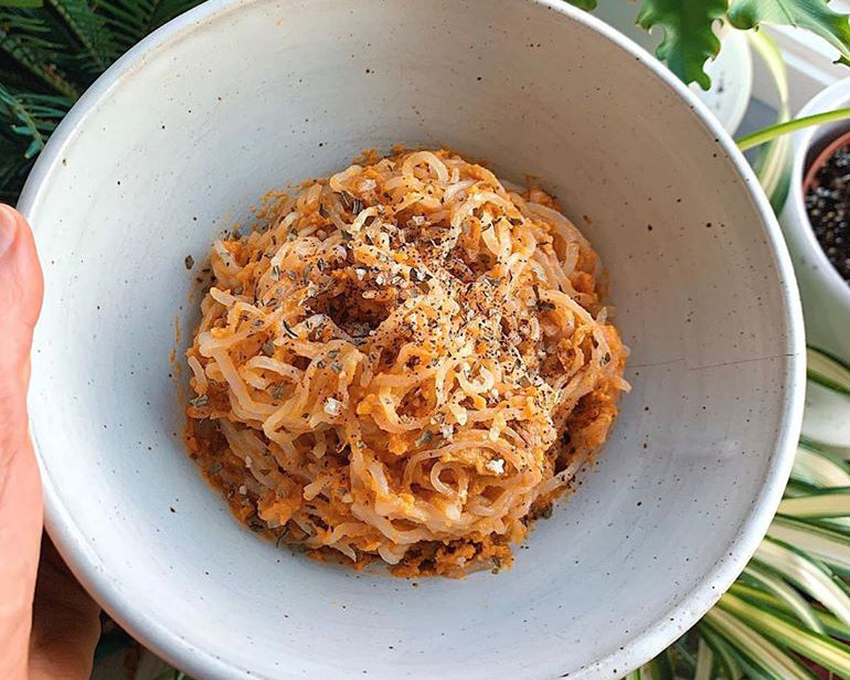 10 Minute Sesame Miracle Noodles with Sweet Potato