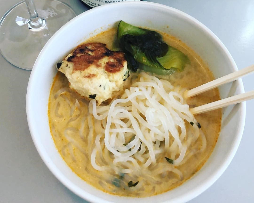 Coconut Milk and Curry Chicken Noodle Soup