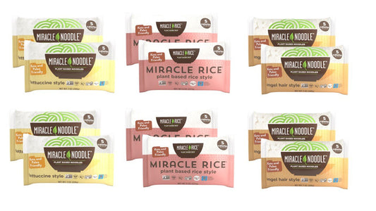 12-Pack Variety Sampler: Angel Hair, Miracle Rice & Fettuccine
