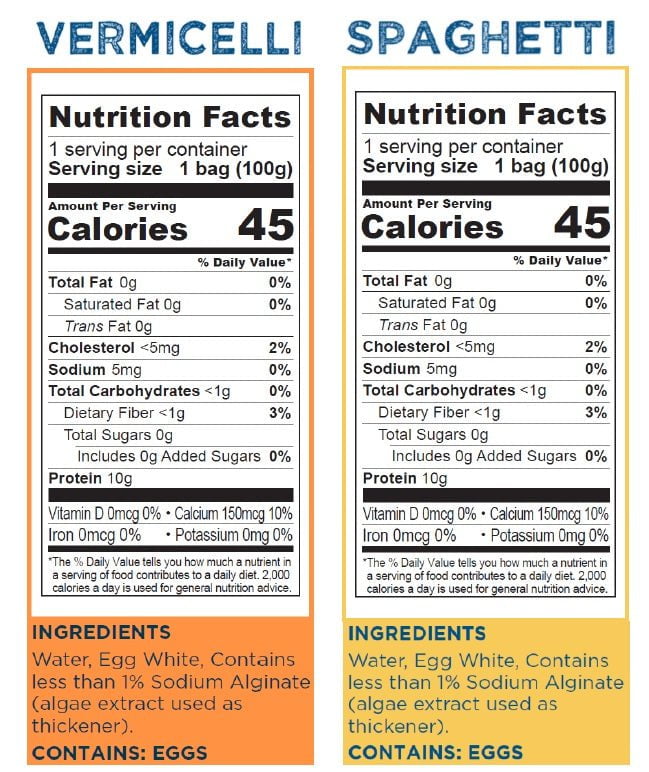 12-Pack Bundle: Miracle Noodle Egg White Spaghetti and Vermicelli Noodles **