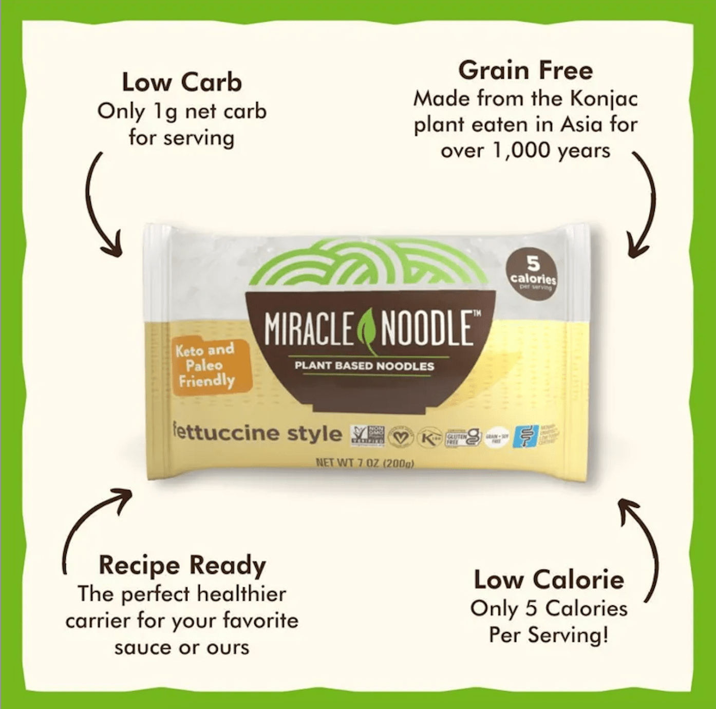 6Pack Variety Sampler Angel Hair, Miracle Rice & Fettuccine Miracle