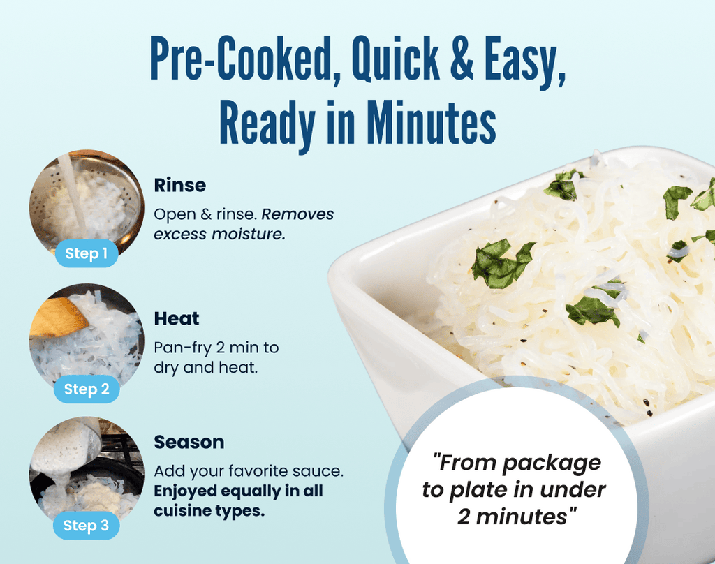 6-Pack Ready to Eat Variety Sampler: Angel Hair, Miracle Rice & Fettuccine