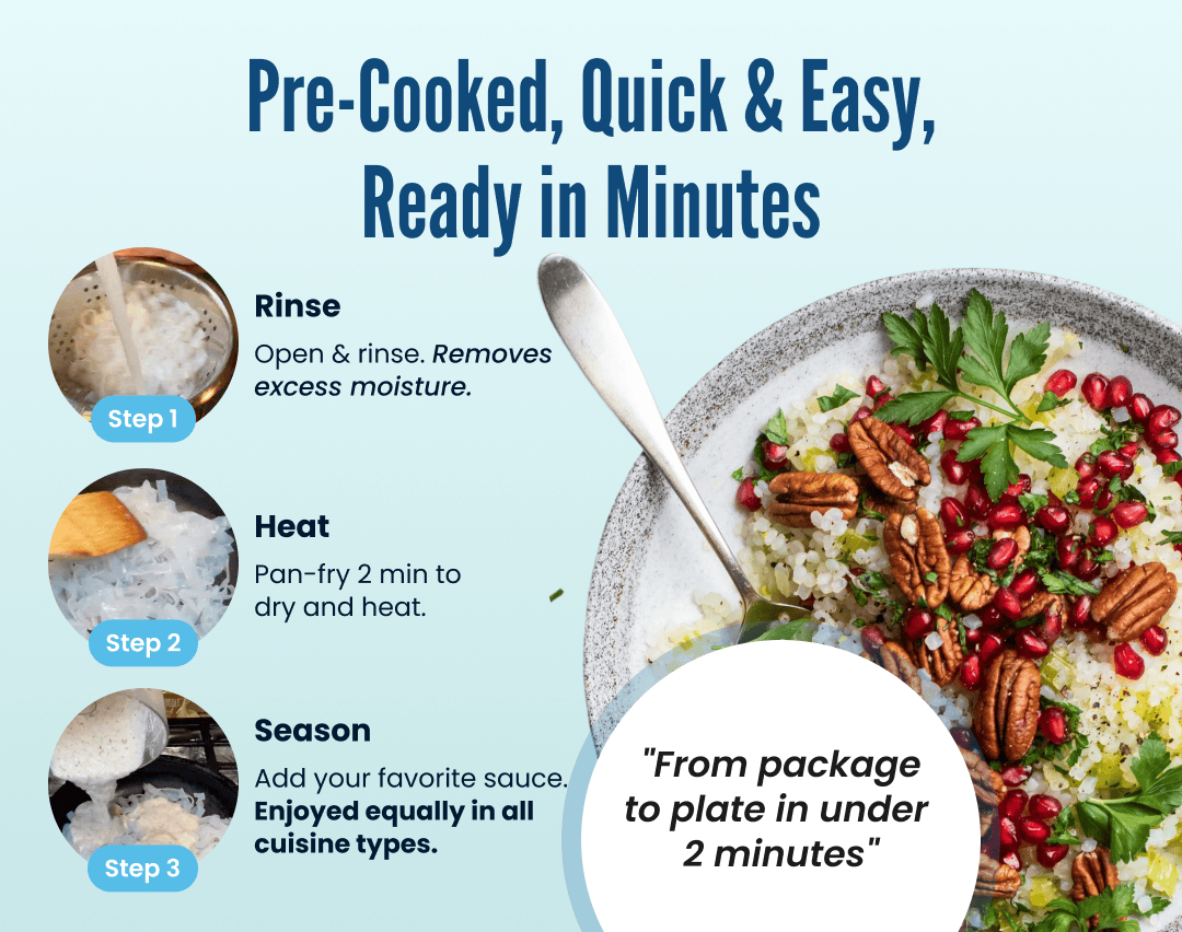 6-Pack Ready to Eat Variety Sampler: Angel Hair, Miracle Rice & Fettuccine