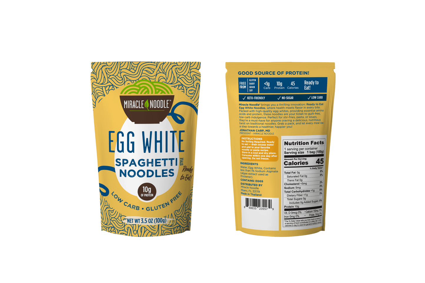 12-Pack Bundle: Miracle Noodle Egg White Spaghetti and Vermicelli Noodles