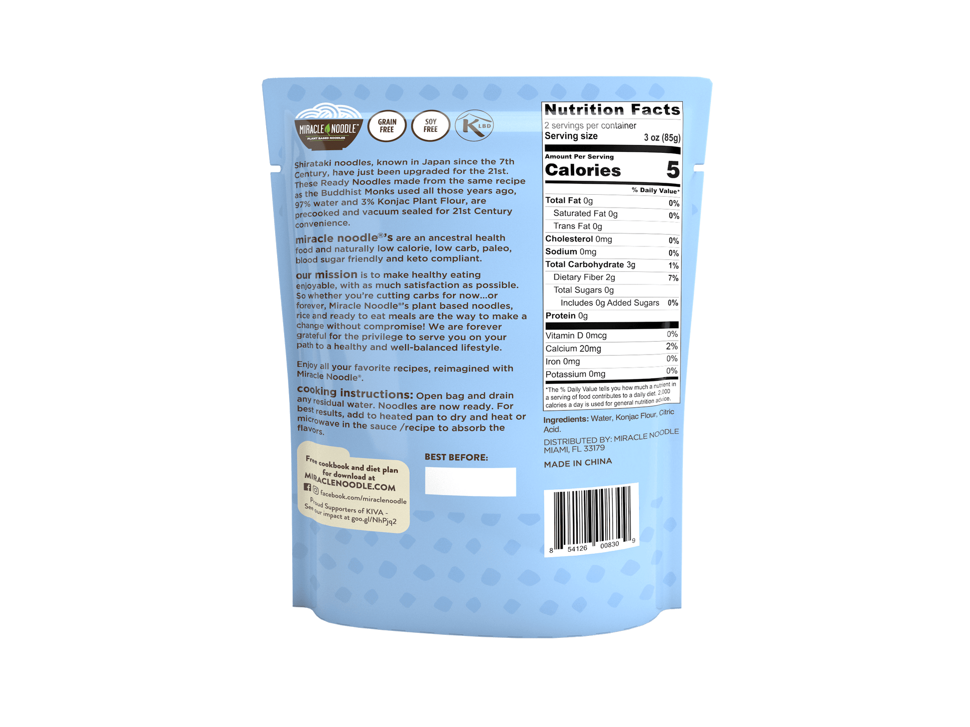 Shirataki noodles nutrition deals facts