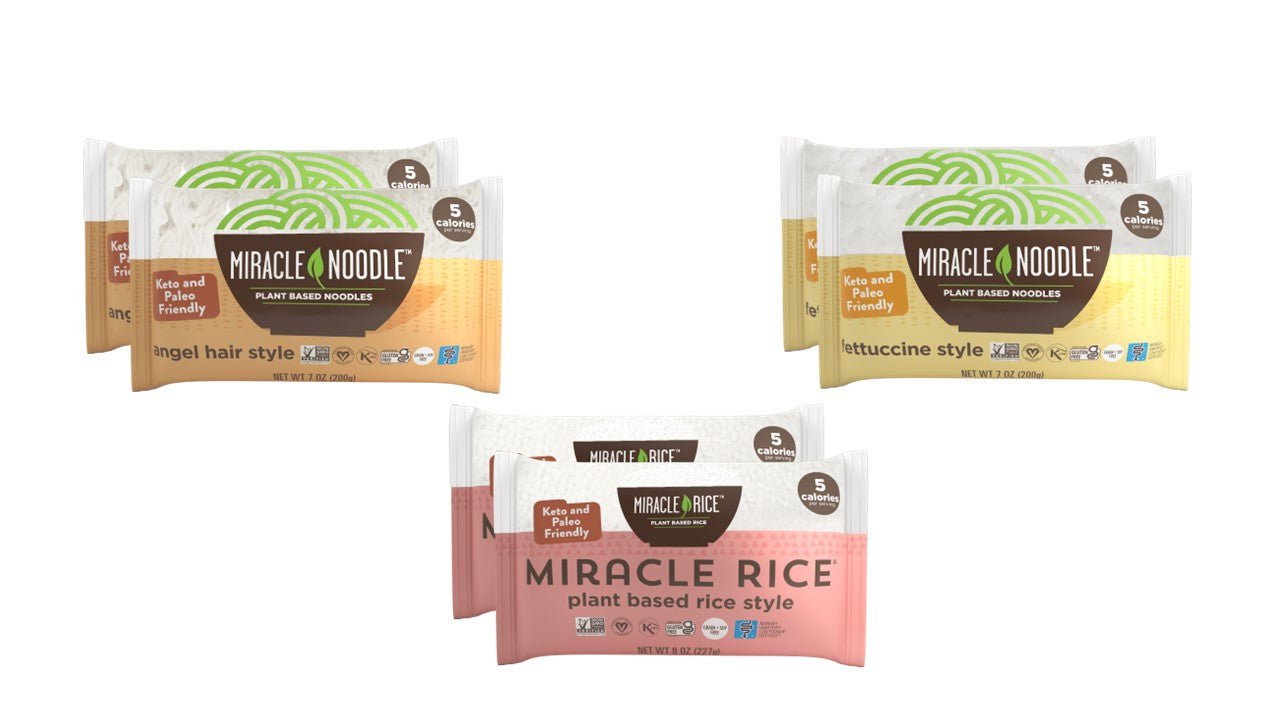 6-Pack Variety Sampler: Angel Hair, Miracle Rice & Fettuccine