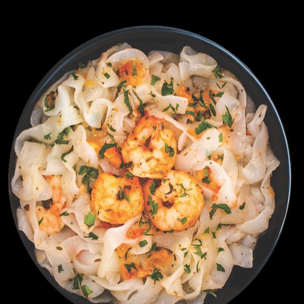 Shirataki fettuccine bowl