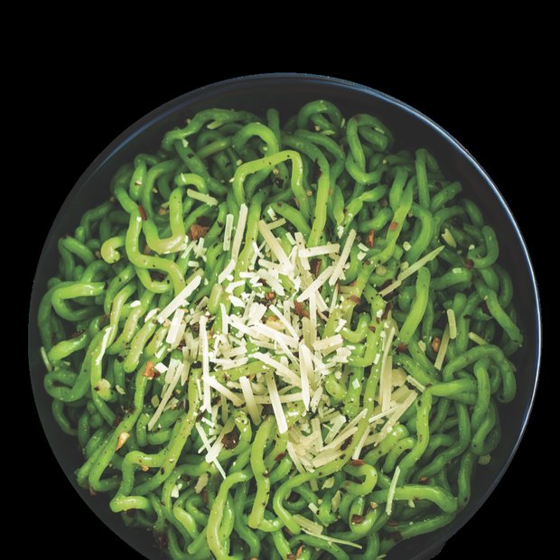 Spinach angel hair bowl