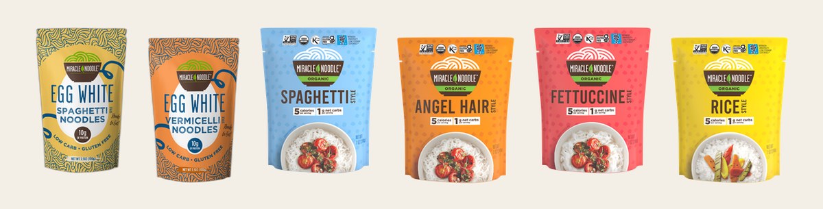 All six Miracle Noodle packs